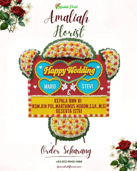 Papan Bunga Pernikahan Sekeloa